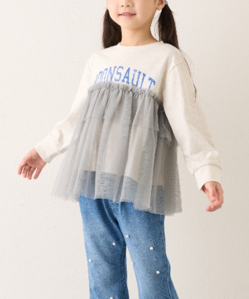 セール】【WEB限定】【KIDS】ウエスト切替チュールチュニック（T
