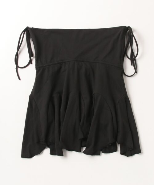 Never mind the XU / Chikashitsu+（ネバーマインド ザ エックスユー / チカシツプラス）の「【nmtc+】ribbon sweat skirt（スカート・レディース・ブラック/グレー・ONE SIZE）」の14枚目の写真