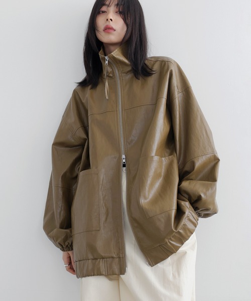 セール】フェイクレザーオーバーブルゾン（ブルゾン）｜LIAN（リアン