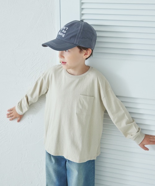 pairmanon(ペアマノン)の「胸ポケット ベーシック シンプル 長袖 Tシャツ(Tシャツ/カットソー・キッズ・ブラック系その他2/オリーブ/ブラウン系その他/ライトピンク/ブラック/ホワイト/ベージュ系その他/ブラック系その他3/ブラック系その他/ブルー/ブラウン/ベージュ/グリーン系その他/ブルー系その他・90/120/150/110/100/130/80/140)」の8枚目の写真