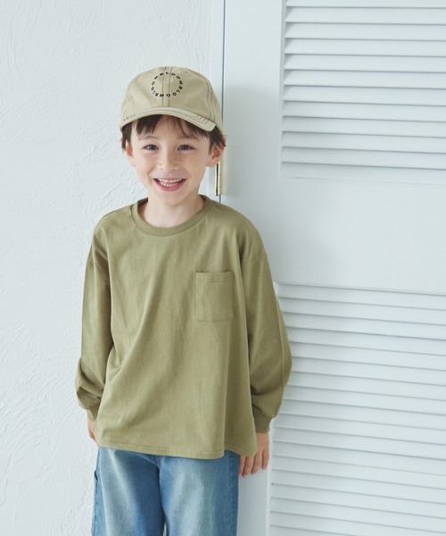 pairmanon(ペアマノン)の「胸ポケット ベーシック シンプル 長袖 Tシャツ(Tシャツ/カットソー・キッズ・ブラック系その他2/オリーブ/ブラウン系その他/ライトピンク/ブラック/ホワイト/ベージュ系その他/ブラック系その他3/ブラック系その他/ブルー/ブラウン/ベージュ/グリーン系その他/ブルー系その他・90/120/150/110/100/130/80/140)」の10枚目の写真