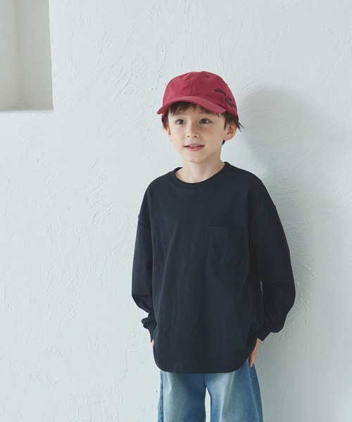 pairmanon(ペアマノン)の「胸ポケット ベーシック シンプル 長袖 Tシャツ(Tシャツ/カットソー・キッズ・ブラック系その他2/オリーブ/ブラウン系その他/ライトピンク/ブラック/ホワイト/ベージュ系その他/ブラック系その他3/ブラック系その他/ブルー/ブラウン/ベージュ/グリーン系その他/ブルー系その他・90/120/150/110/100/130/80/140)」の3枚目の写真