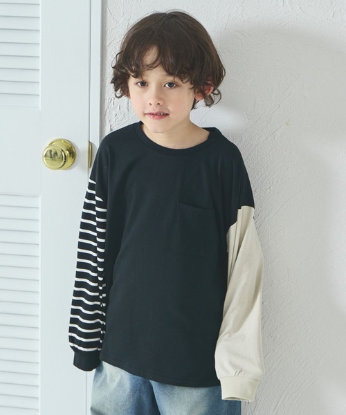 pairmanon(ペアマノン)の「胸ポケット ベーシック シンプル 長袖 Tシャツ(Tシャツ/カットソー・キッズ・ブラック系その他2/オリーブ/ブラウン系その他/ライトピンク/ブラック/ホワイト/ベージュ系その他/ブラック系その他3/ブラック系その他/ブルー/ブラウン/ベージュ/グリーン系その他/ブルー系その他・90/120/150/110/100/130/80/140)」の17枚目の写真