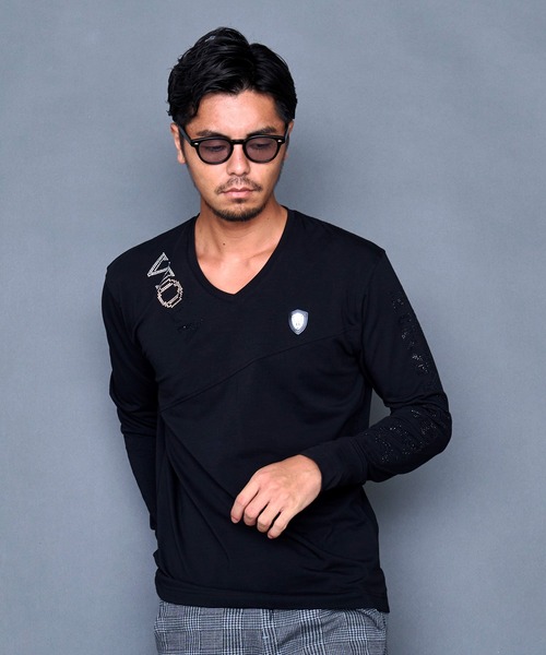 『VIOLA rumore/ヴィオラ ルモーレ』P.T入り切替Vネック長袖Tシャツ ロンT（Tシャツ/カットソー）｜SILVER BULLET（シルバーバレット）