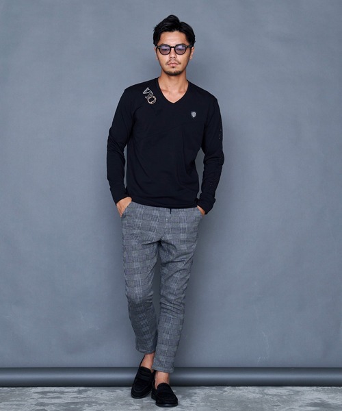 『VIOLA rumore/ヴィオラ ルモーレ』P.T入り切替Vネック長袖Tシャツ ロンT（Tシャツ/カットソー）｜SILVER BULLET（シルバーバレット）