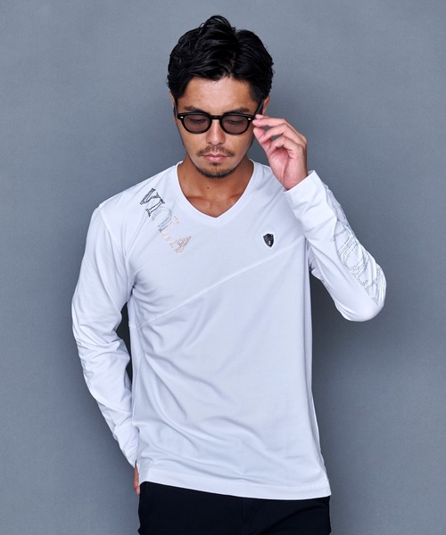 『VIOLA rumore/ヴィオラ ルモーレ』P.T入り切替Vネック長袖Tシャツ ロンT（Tシャツ/カットソー）｜SILVER BULLET（シルバーバレット）