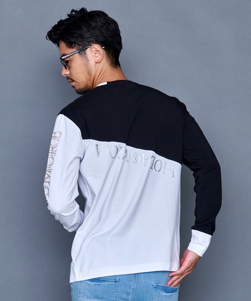 『VIOLA rumore/ヴィオラ ルモーレ』P.T入り切替Vネック長袖Tシャツ ロンT（Tシャツ/カットソー）｜SILVER BULLET（シルバーバレット）