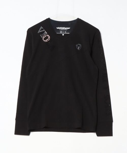 『VIOLA rumore/ヴィオラ ルモーレ』P.T入り切替Vネック長袖Tシャツ ロンT（Tシャツ/カットソー）｜SILVER BULLET（シルバーバレット）