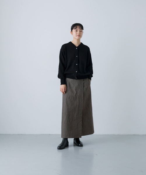 かぐれ（カグレ）の「コットンラップスカート（スカート・レディース・チャコールグレー/ベージュ/ブラック・FREE）」の16枚目の写真