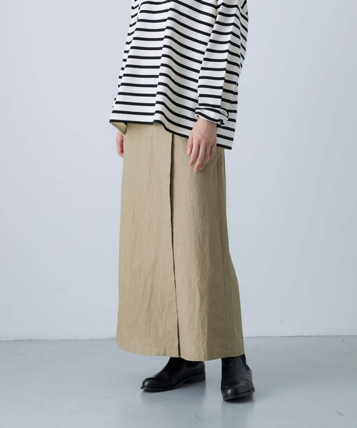かぐれ（カグレ）の「コットンラップスカート（スカート・レディース・チャコールグレー/ベージュ/ブラック・FREE）」の9枚目の写真