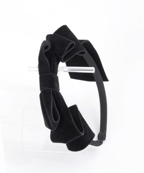 axes femme kawaii(アクシーズファムカワイイ)の「ベロアリボンカチューシャ(カチューシャ・レディース・ブラック/モカ/ワイン・FREE)」の10枚目の写真