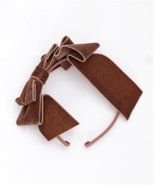 axes femme kawaii(アクシーズファムカワイイ)の「ベロアリボンカチューシャ(カチューシャ・レディース・ブラック/モカ/ワイン・FREE)」の12枚目の写真