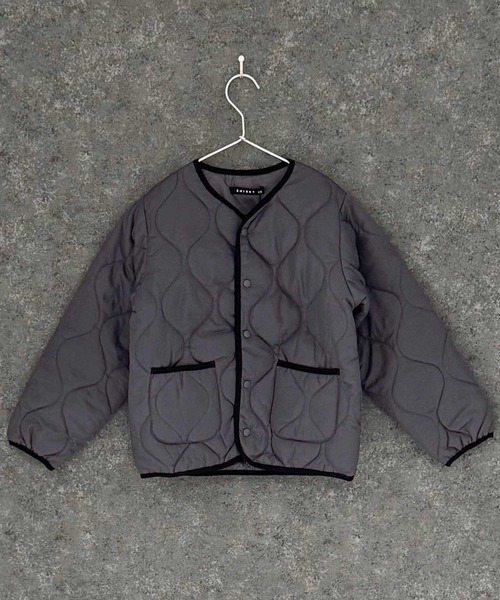 セール】ノーカラー キルティング ジャケット（ノーカラージャケット