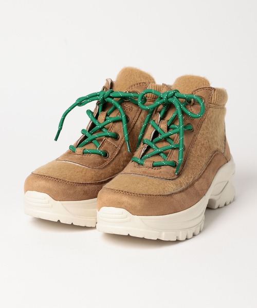 niko and...（ニコアンド）の「オリジナル異素材切り替えショートブーツ（ブーツ・レディース・ブラック/キャメル・MEDIUM/LARGE）」の7枚目の写真