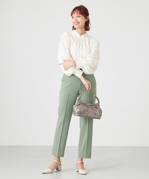 LA BAGAGERIE（ラバガジェリー）の「シープレザー　ギャザーミニバッグ（ショルダーバッグ・レディース・ピンク/シルバー系その他/オレンジ/グレイッシュベージュ/ブラック・FREE）」の16枚目の写真