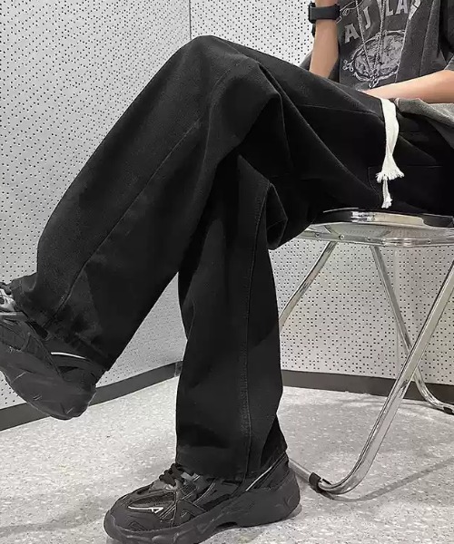 CELENA BEATS(セレナビーツ)の「※ワイドシルエットデニムパンツ(デニムパンツ・メンズ・ブラック/グレー/ブルー・S/M/L)」の2枚目の写真