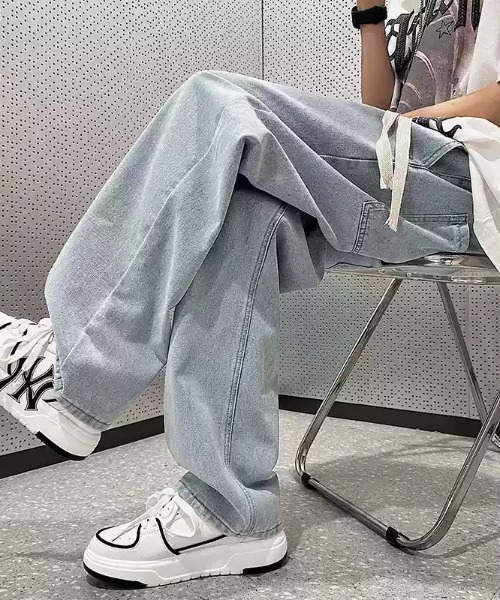 CELENA BEATS(セレナビーツ)の「※ワイドシルエットデニムパンツ(デニムパンツ・メンズ・ブラック/グレー/ブルー・S/M/L)」の7枚目の写真