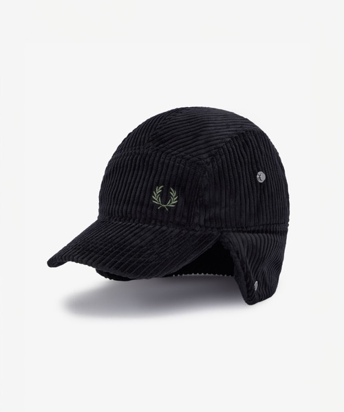 FRED PERRY（フレッドペリー）の「5 Panel Cord Trapper Cap（キャップ