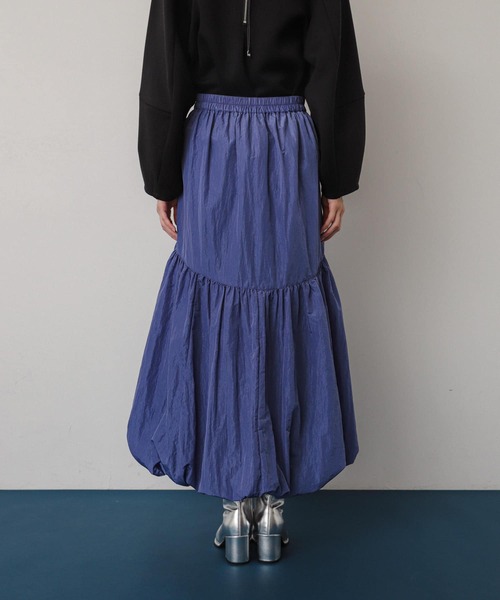 SENSE OF PLACE by URBAN RESEARCH（センスオブプレイスバイアーバンリサーチ）の「バルーンティアードスカート（スカート・レディース・アイボリー/ブラック/パープル・SMALL/MEDIUM）」の15枚目の写真
