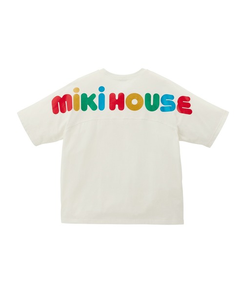 MIKI HOUSE(ミキハウス)の「バックロゴ半袖Tシャツ(大人用)(Tシャツ/カットソー・レディース・ブルー系その他/ホワイト/ブラック・S(155-165cm)/L(175-185cm)/M(165-175cm))」の1枚目の写真