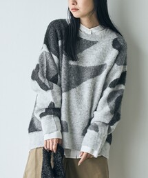 hinari マーブルニットプルオーバー hinari（ヒナリ）の「マーブルニットプルオーバー（ニット