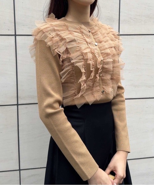 【セール】チュールフリルオータムニット（ニット/セーター）｜Noela（ノエラ）