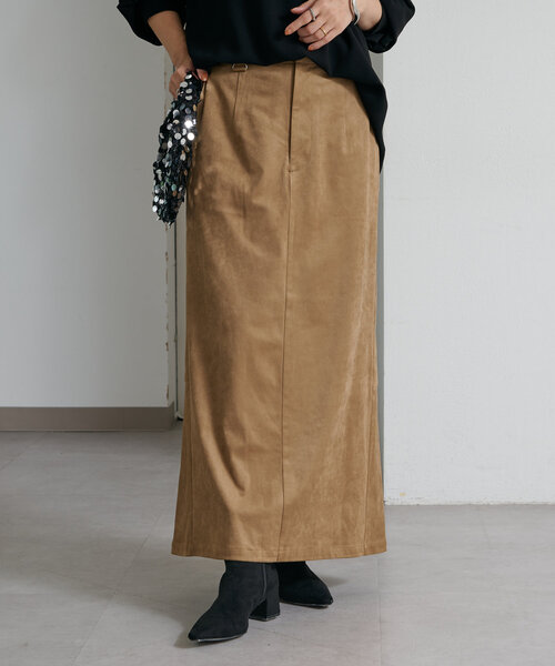 Omekashi(オメカシ)の「バックスリットスカート(スカート・レディース・グレー/ブラック/キャメル・36/38)」の3枚目の写真