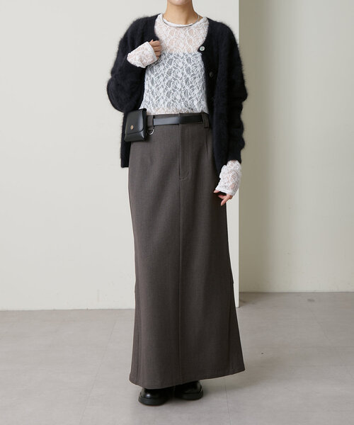 Omekashi(オメカシ)の「バックスリットスカート(スカート・レディース・グレー/ブラック/キャメル・36/38)」の20枚目の写真