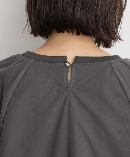 THE SHOP TK （ザ ショップ ティーケー ）の「◆チュールレイヤードプルオーバー【洗える】（Tシャツ/カットソー・レディース・ブラック/オフホワイト/チャコールグレー・12/13）」の20枚目の写真