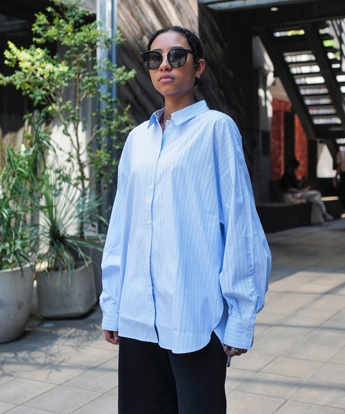 roial（ロイアル）の「LS SHIRT/ROIAL(ロイアル)パステルカラーワイドシルエットシャツ（シャツ/ブラウス・レディース・グリーン/サックスブルー/ライトピンク・SMALL/MEDIUM）」の6枚目の写真