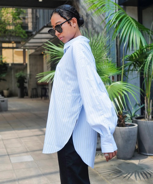 roial（ロイアル）の「LS SHIRT/ROIAL(ロイアル)パステルカラーワイドシルエットシャツ（シャツ/ブラウス・レディース・グリーン/サックスブルー/ライトピンク・SMALL/MEDIUM）」の8枚目の写真