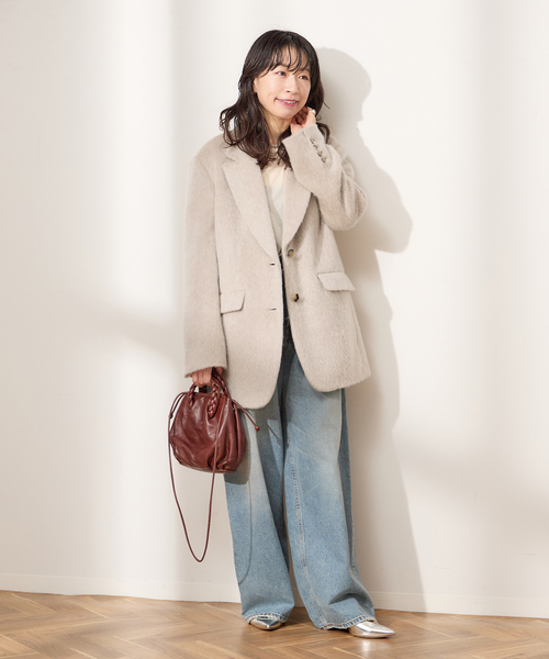 ジャーナルスタンダードレザージュ　モヘヤミックスジャケット セール】モヘヤミックスジャケット（テーラードジャケット）｜journal