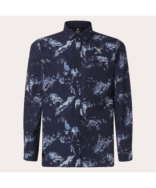 ✨【☆OAKLEY】3D LS シャツ…XL OAKLEY（オークリー）の「オークリー SKULL EARTH GRAPHIC 3D LS SHIRT