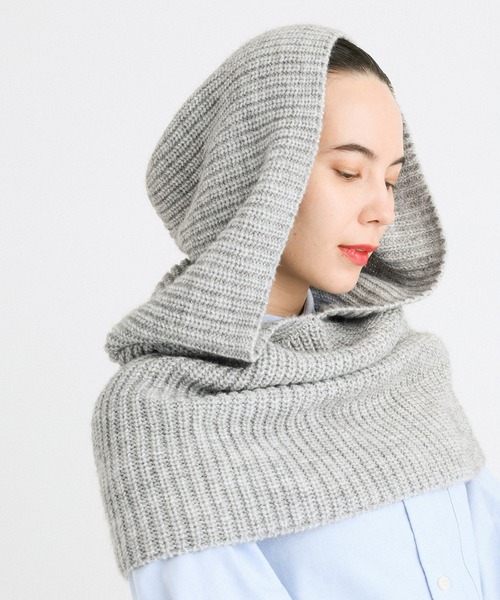 FRATELLI TALLI（フラテリタリ）の「【FRATELLI TALLI】フードウォーマー（マフラー・レディース・ライトグレー/オフホワイト・FREE）」の2枚目の写真