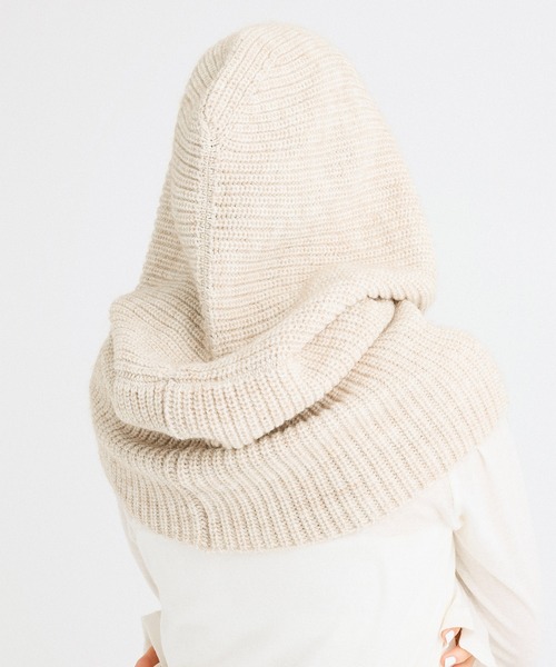 FRATELLI TALLI（フラテリタリ）の「【FRATELLI TALLI】フードウォーマー（マフラー・レディース・ライトグレー/オフホワイト・FREE）」の7枚目の写真