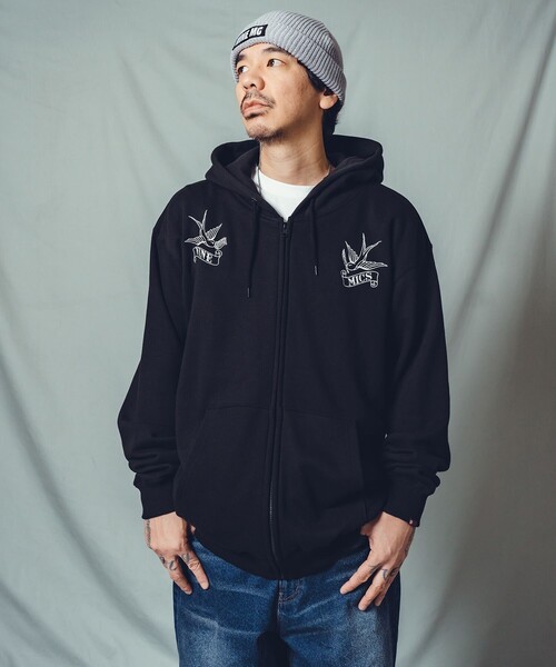 NineMicrophones(ナインマイクロフォンズ)の「ZIP PARKA-lyric-(ベスト・メンズ・グレー/ブラック・MEDIUM/LARGE/X-LARGE/XX-LARGE/SMALL)」の16枚目の写真