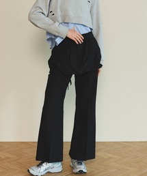 Cardigan Layered Knit Pants/カーディガンレイヤードニットパンツ