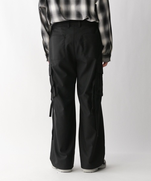 RAGEBLUE（レイジブルー）の「TRストレッチ/バギーカーゴパンツ/ピンストライプワイドパンツ（スラックス・メンズ・ネイビー/ブラック/ブラック系その他・SMALL/MEDIUM/LARGE）」の18枚目の写真