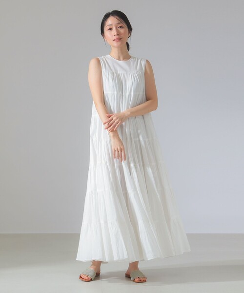 MARIHA（マリハ）の「【別注】MARIHA / ミューズ ソリッド ワンピース（ワンピース・レディース・ホワイト系その他/ブルー系その他・36S/36）」の9枚目の写真