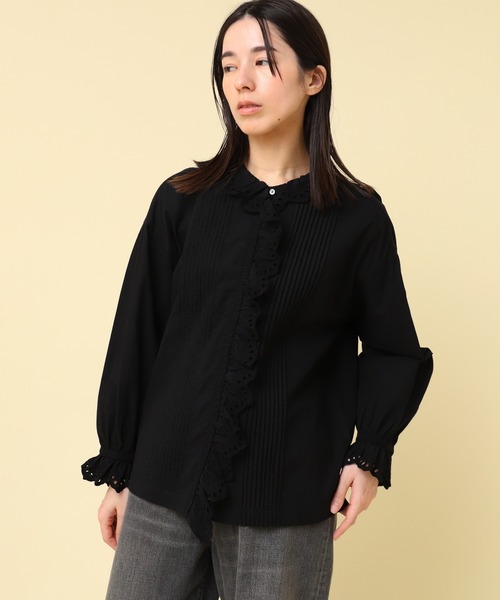 RNA-N(アールエヌエーエヌ)の「B2867 レースカラーピンタックブラウス(シャツ/ブラウス・レディース・ブラック/グレー/オフホワイト・FREE)」の12枚目の写真