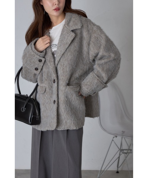 ZOZO限定】シャギービッグテーラードコート（チェスターコート