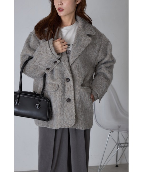 ZOZO限定】シャギービッグテーラードコート（チェスターコート