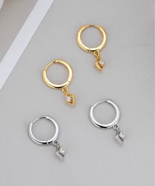 ALWAYS GOOD TIME(オルウェイズグッドタイム)の「ドロップピアス/ストーン/1粒/フープピアス(ピアス(両耳用)・レディース・ゴールド/ピンクゴールド/シルバー/ゴールド系その他/シルバー系その他・FREE)」の18枚目の写真