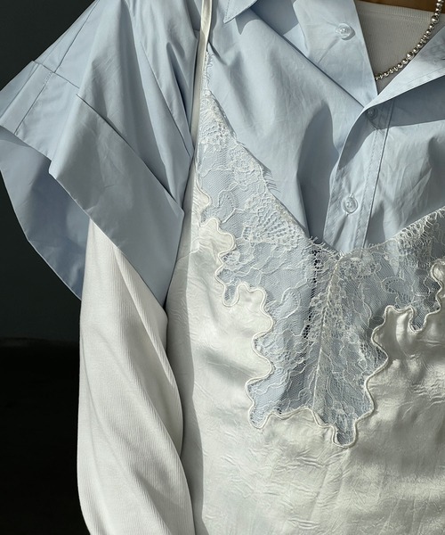 chuclla（チュクラ）の「ランジェリー デザインキャミワンピース chw25s017（ワンピース・レディース・ブラック/バーガンディー/ホワイト・FREE）」の9枚目の写真