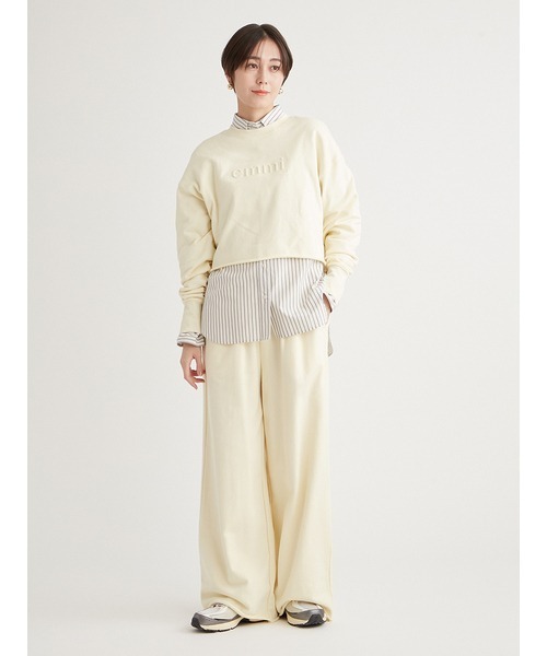 emmi(エミ)の「【10th】eco emmiロゴスウェットパンツ(その他パンツ・レディース・ホワイト/ブルー/イエロー・FREE)」の1枚目の写真