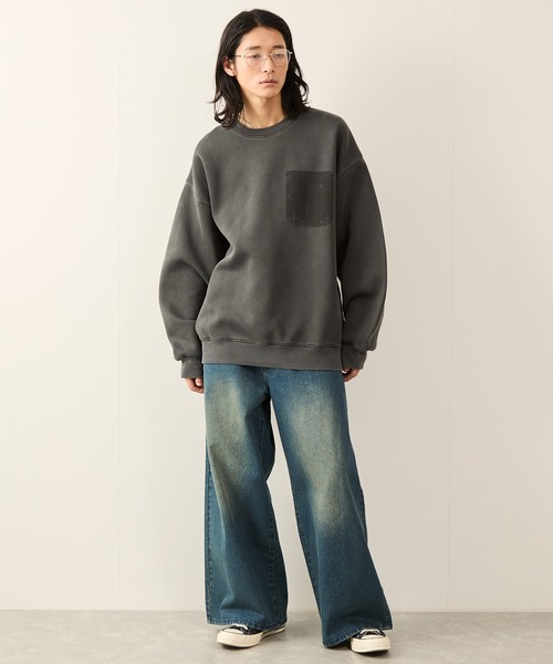 JUNRED（ジュンレッド）の「エアリーピグメントクルーネックプルオーバー（Tシャツ/カットソー・メンズ・チャコールグレー/ブルー系その他4・S/M/L）」の14枚目の写真