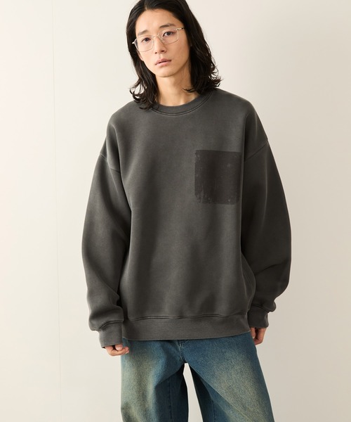 JUNRED（ジュンレッド）の「エアリーピグメントクルーネックプルオーバー（Tシャツ/カットソー・メンズ・チャコールグレー/ブルー系その他4・S/M/L）」の17枚目の写真