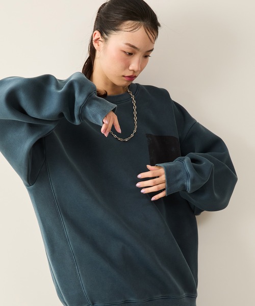 JUNRED（ジュンレッド）の「エアリーピグメントクルーネックプルオーバー（Tシャツ/カットソー・メンズ・チャコールグレー/ブルー系その他4・S/M/L）」の9枚目の写真