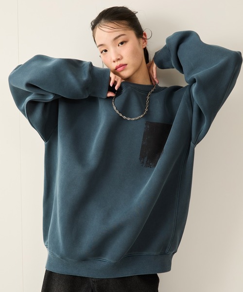 JUNRED（ジュンレッド）の「エアリーピグメントクルーネックプルオーバー（Tシャツ/カットソー・メンズ・チャコールグレー/ブルー系その他4・S/M/L）」の11枚目の写真