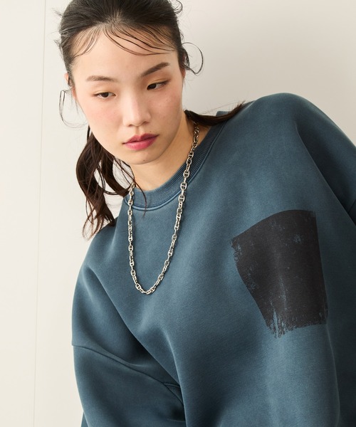 JUNRED（ジュンレッド）の「エアリーピグメントクルーネックプルオーバー（Tシャツ/カットソー・メンズ・チャコールグレー/ブルー系その他4・S/M/L）」の13枚目の写真